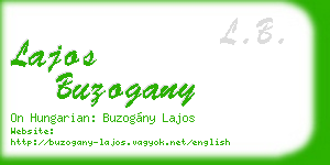 lajos buzogany business card