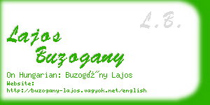 lajos buzogany business card